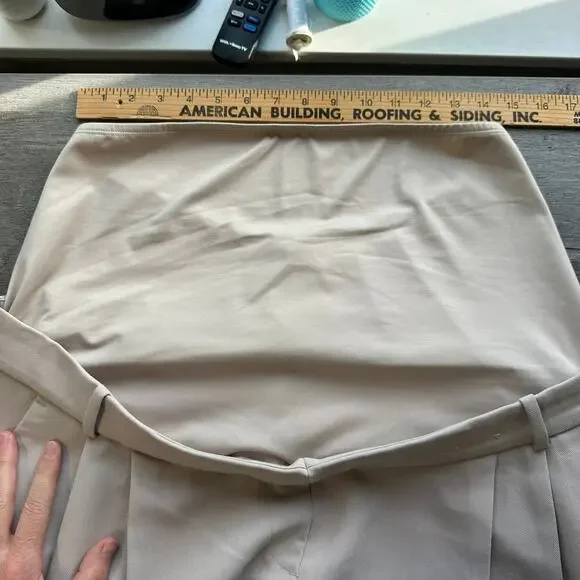 Abercrombie & Fitch Maternity Sloane Tailored Pants Oatmeal Cream 14L - Picture 12 of 16
